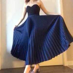 Accordion Pleat Maxi Skirt